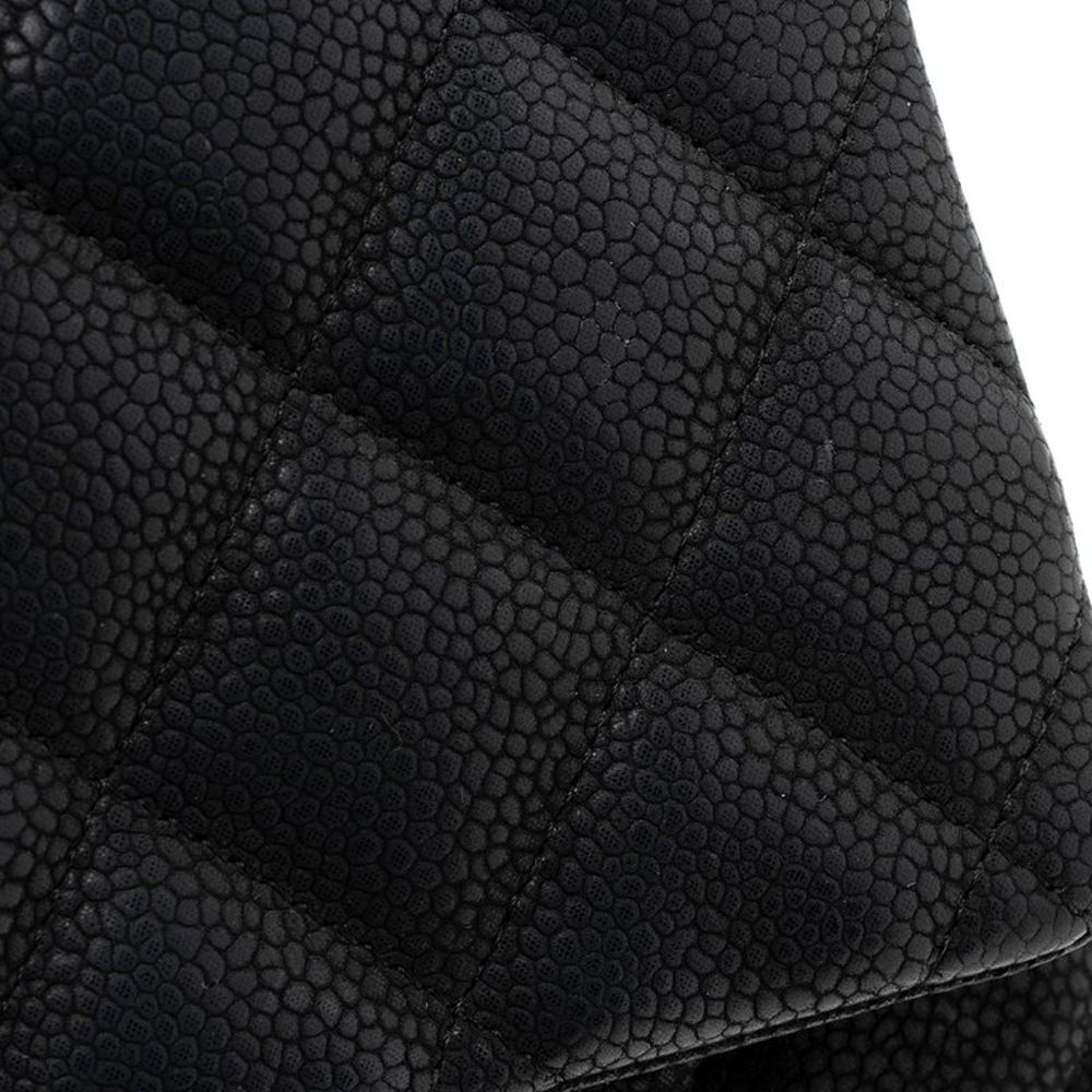 Chanel Matte Caviar Leather Chain Flap Clutch Bag - Picture 12 of 14